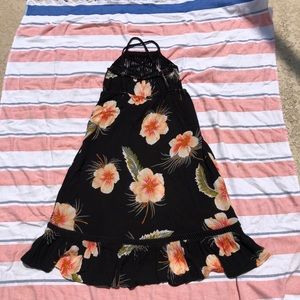 Volcom Sundress Black with Vivid Flowers 🌺 S